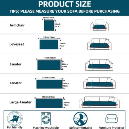 Thick Quilted Flannel Sofa Cover
